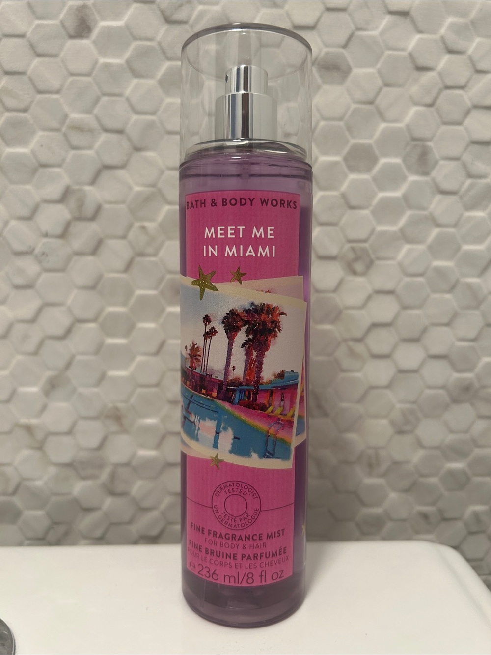 NEW 🆕 Bath & Body Works Meet Me in Miami Fine Fragrance Mist - Pink